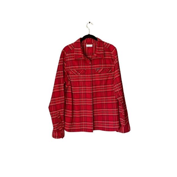 Columbia women’s silver ridge longsleeve red plaid flannel shirt size XL￼ - Picture 2 of 6